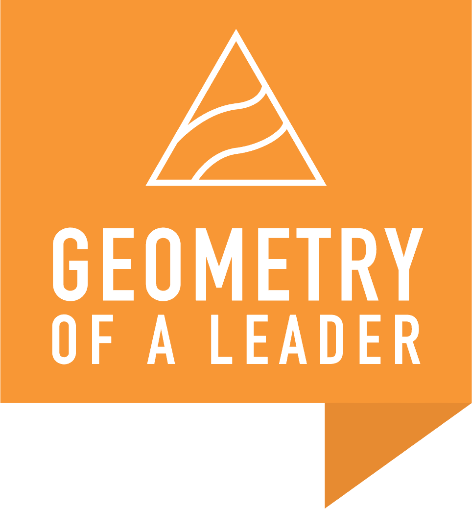 Geometry of a Leader program logo in gold
