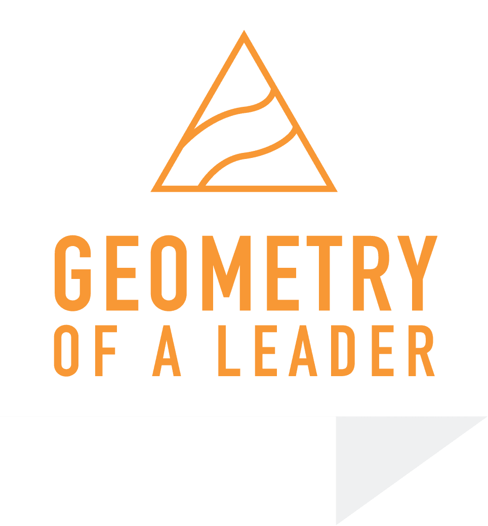 Geometry of a Leader Program Logo in White